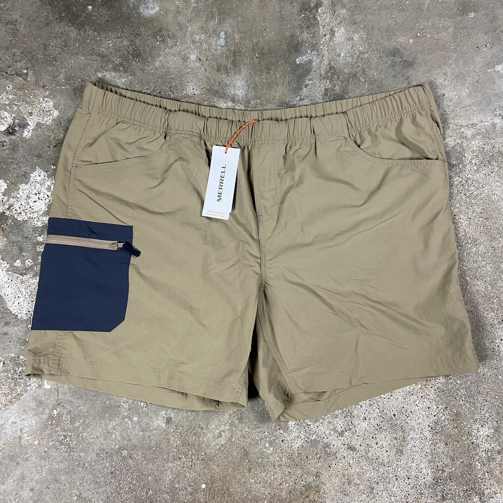 NWT Merrell Supplex Cargo Shorts Size XXL Sepia Tint‎ Mesh Lined Water Resistant